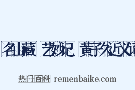 名山藏·艺妙记·黄子久近义词是什么意思的图片
